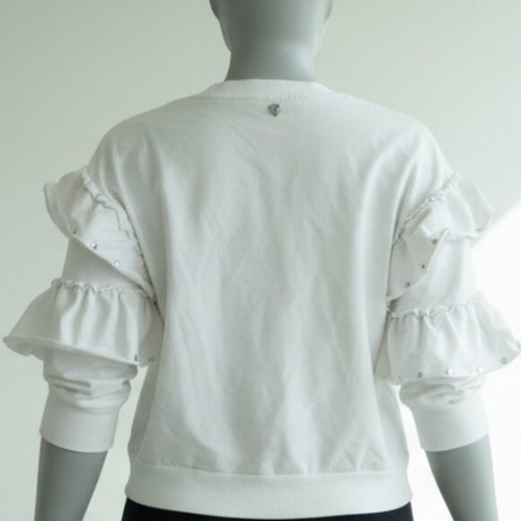 White Ruffle Sleeve Top - Picture 2 of 5
